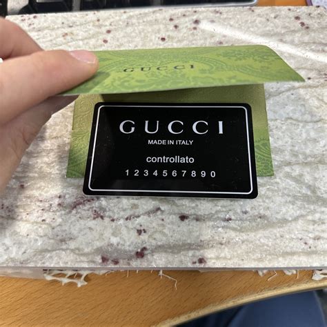 fake gucci type background|gucci authenticity card.